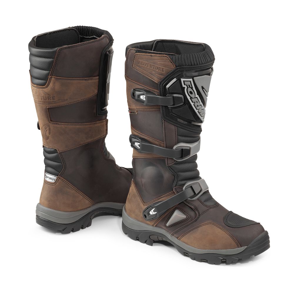 Forma Adventure motorcycle boots, brown, touring waterproof adv