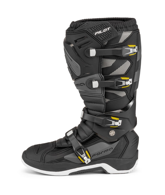 Forma Pilot motorcycle boots, orange, aqua, white, motocross offroad ...