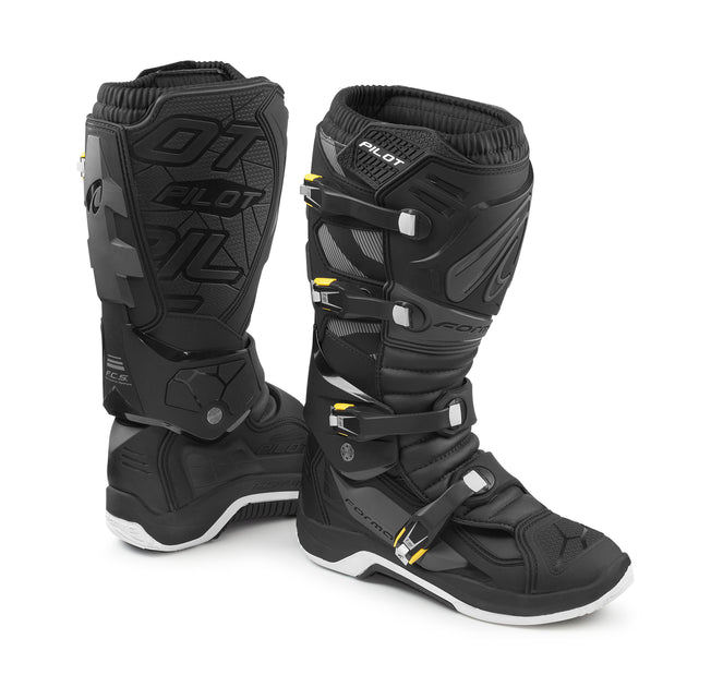 Forma Pilot motorcycle boots, orange, aqua, white, motocross offroad ...